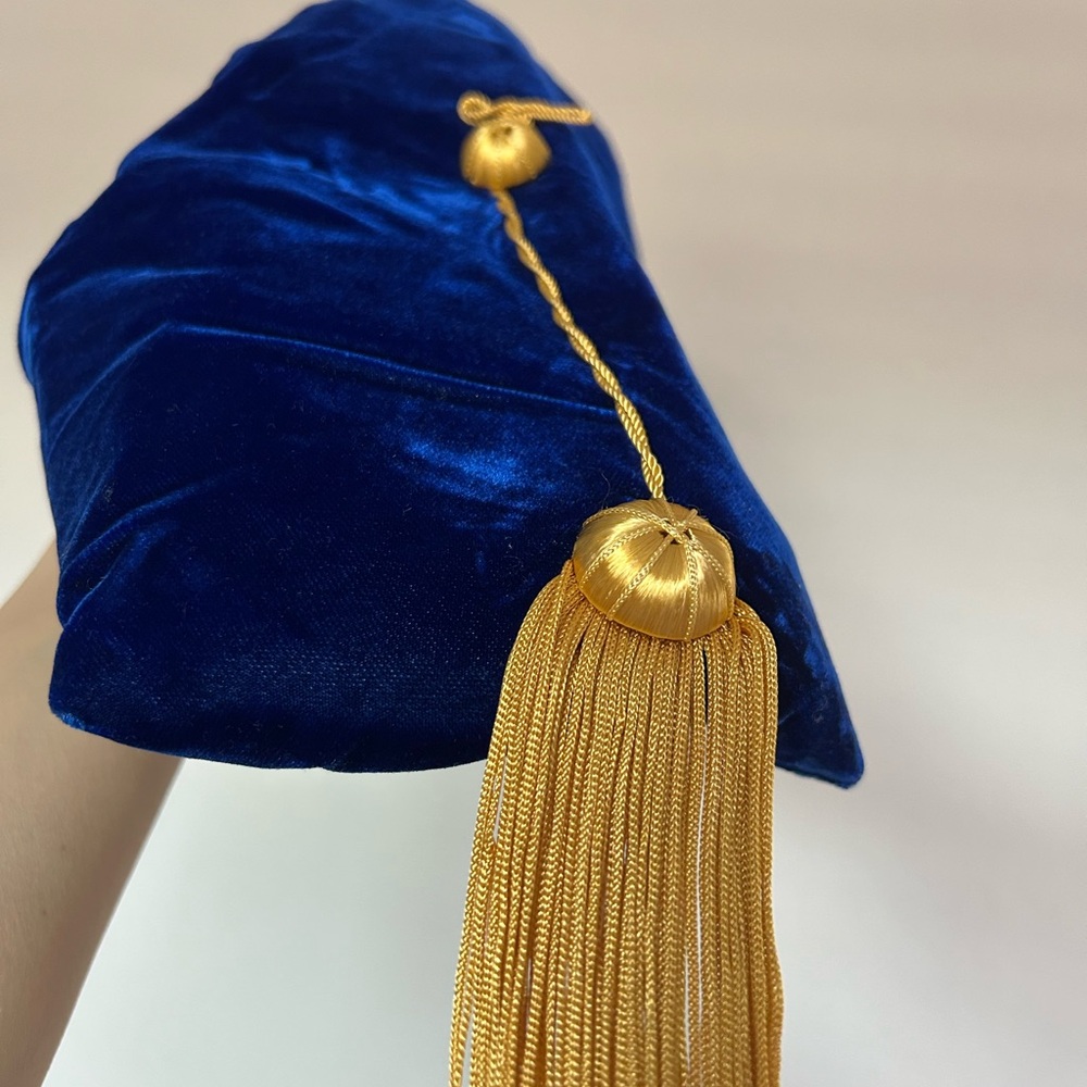 PhD academic hood and cap